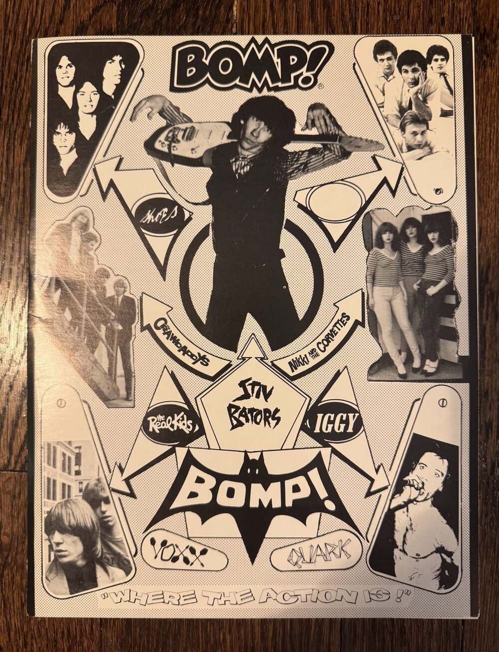 VINTAGE Bomp Records Promotional Folder Booklet 1980 Iggy Shoes Real Kids DEVO